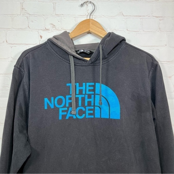 The North Face Sweatshirt Mens Large Black Dome Logo Hoodie Pullover - Picture 2 of 7